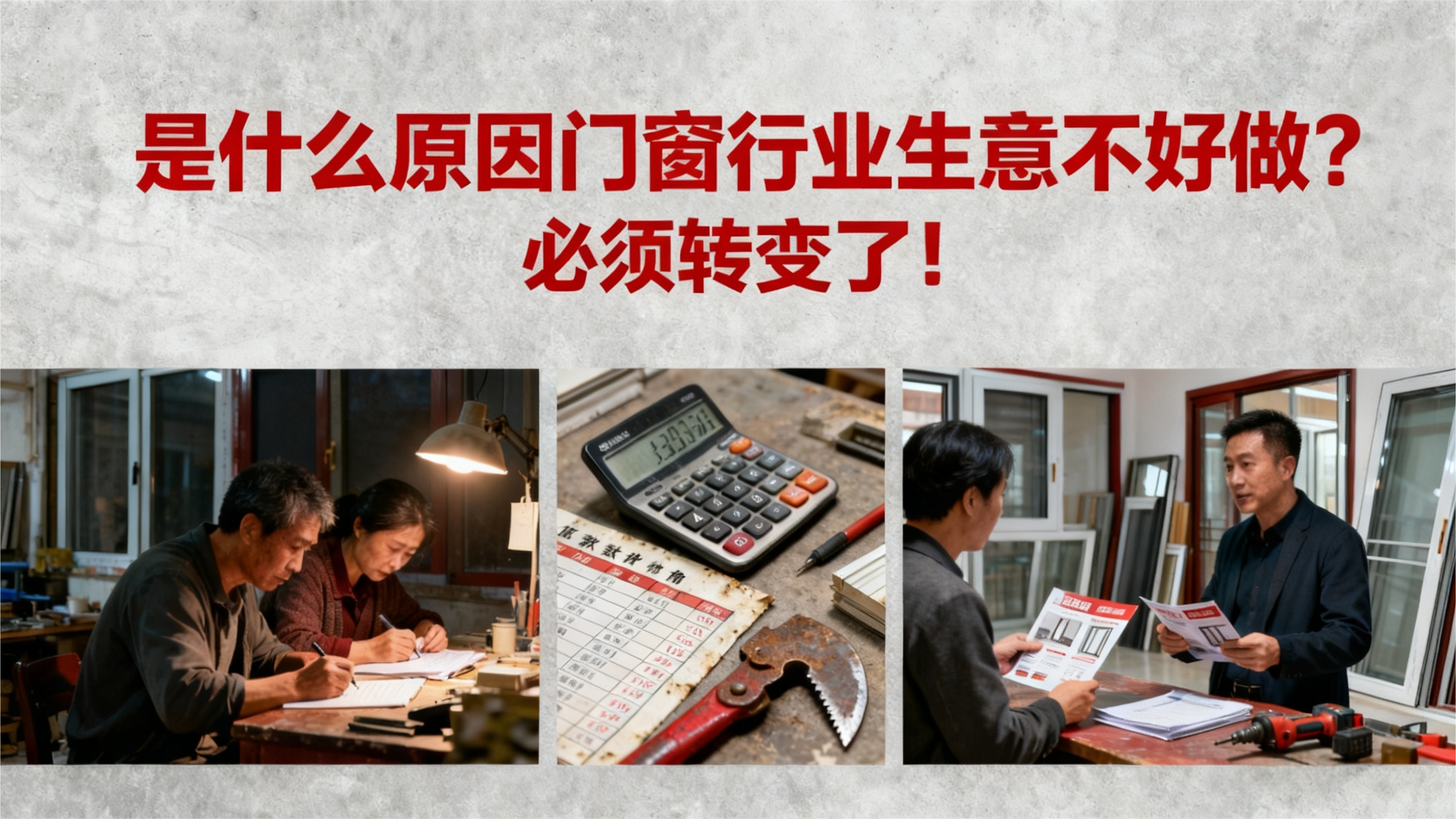是什么原因門窗行業生意不好做？&nbsp;必須轉變了！