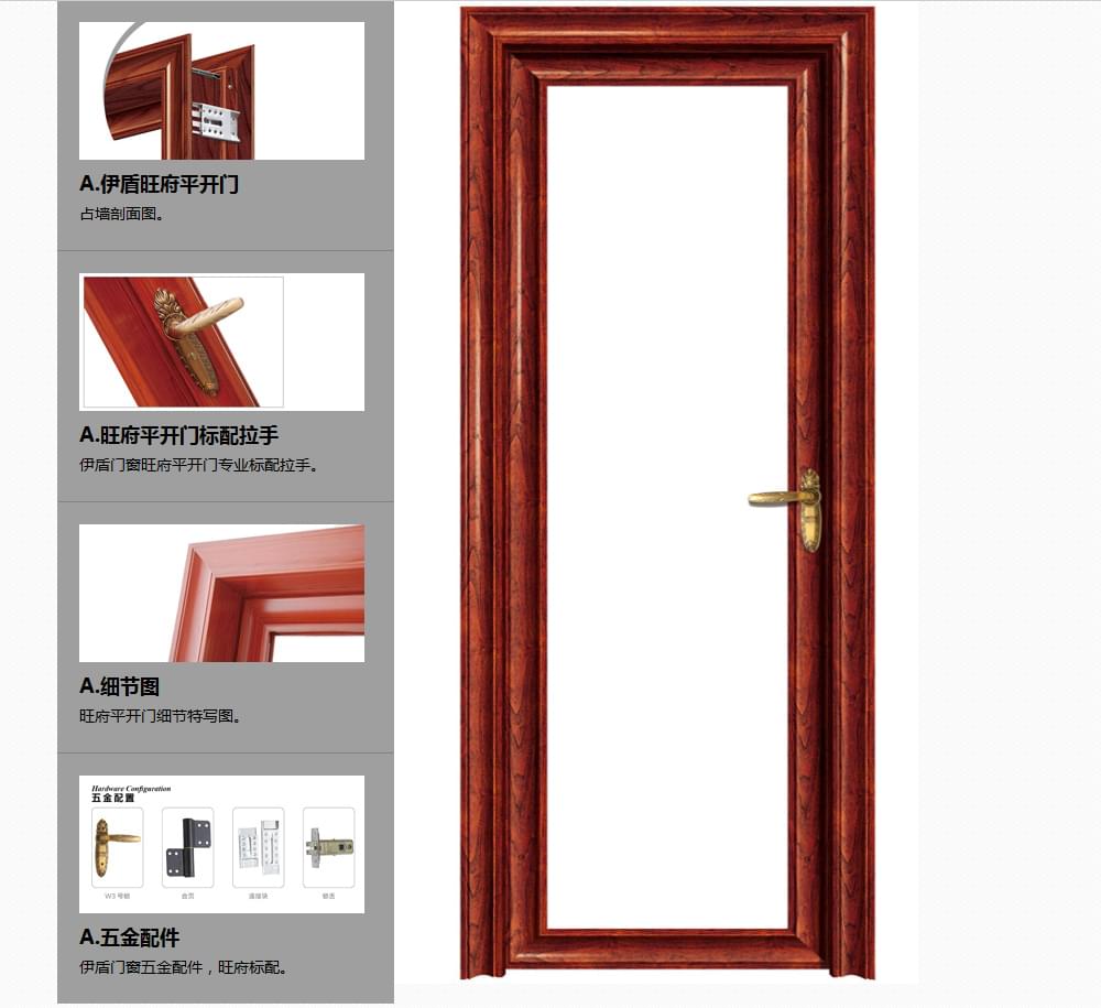 a旺府系列平開門產品描述