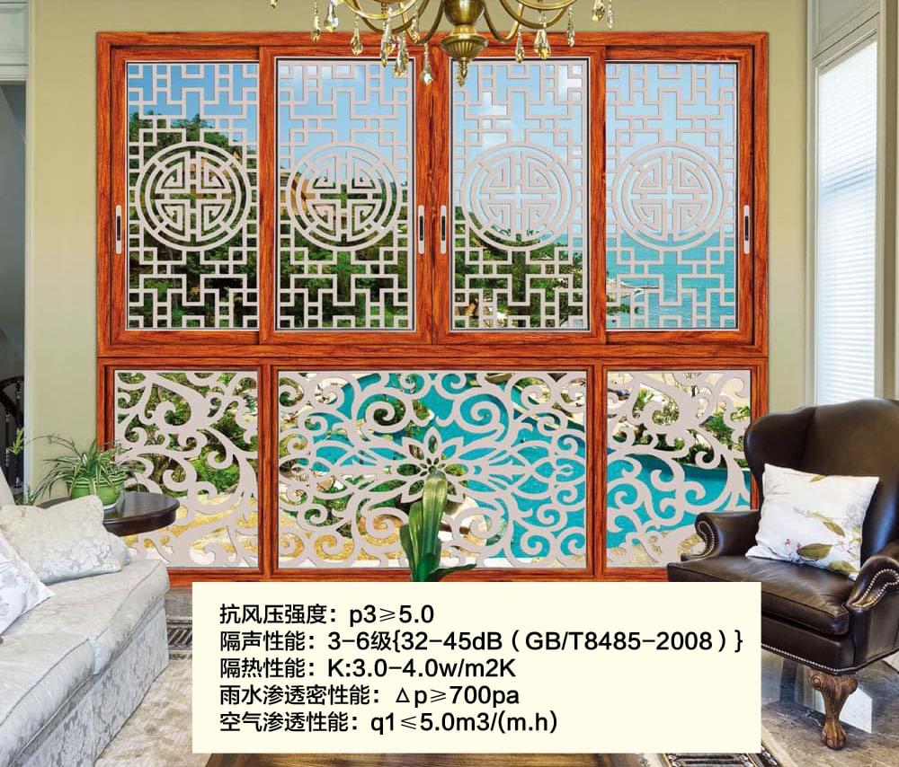 伯爵書房推拉窗產品參數