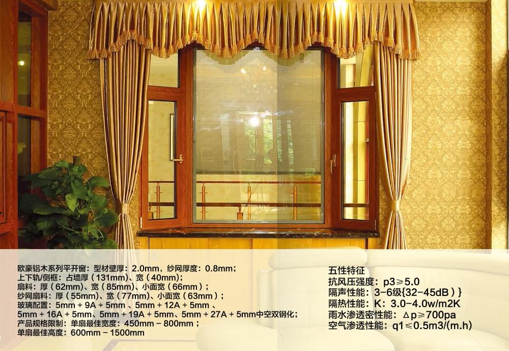 歐豪大廳窗產(chǎn)品參數(shù)