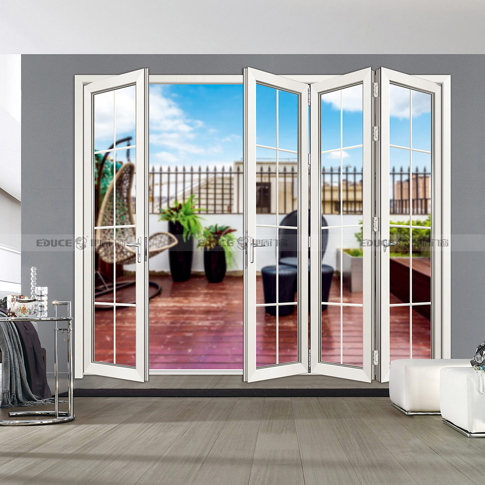 鋁合金展示廳玻璃折疊門